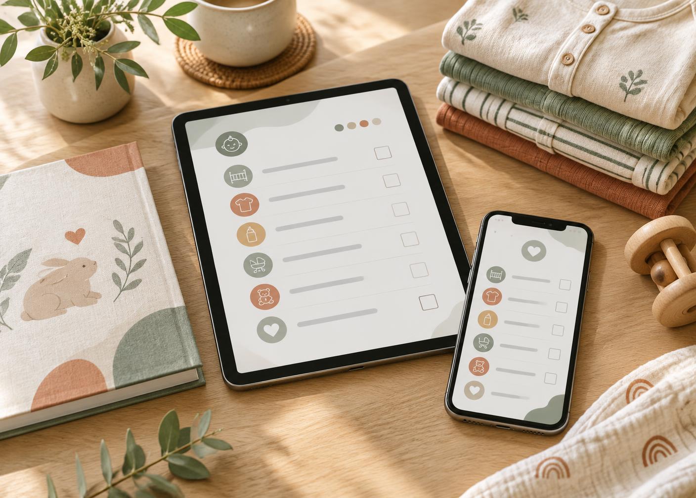 The e-book and Companion App used alongside baby essentials